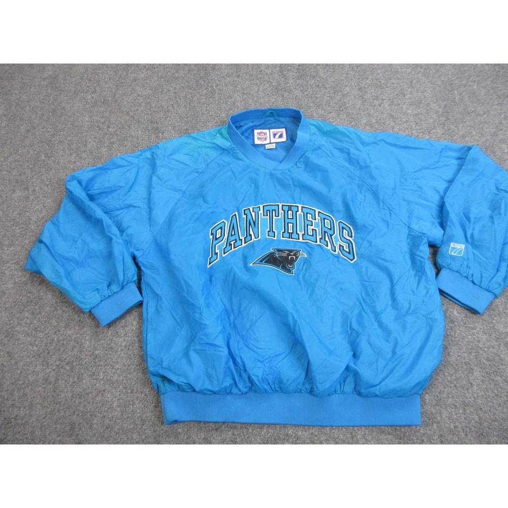 Vintage Carolina Panthers Jacket Mens Large Blue NFL Football Logo 7 90s